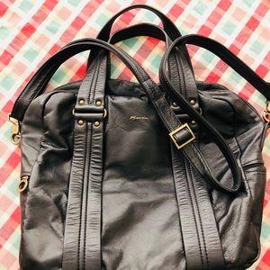 SSAMZIE Black Leather Handbag